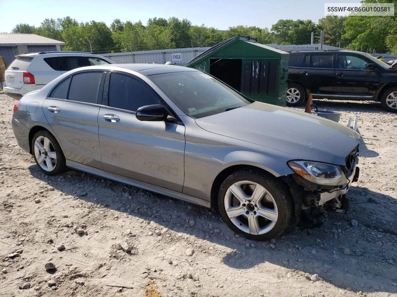 2016 Mercedes-Benz C 300 4Matic VIN: 55SWF4KB6GU100581 Lot: 55992554