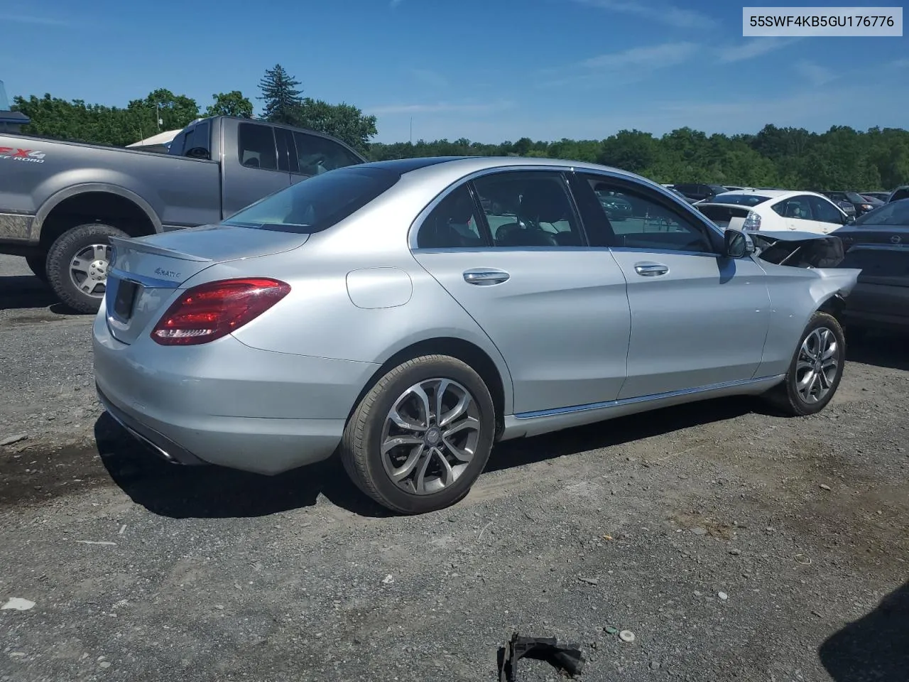 2016 Mercedes-Benz C 300 4Matic VIN: 55SWF4KB5GU176776 Lot: 57297044