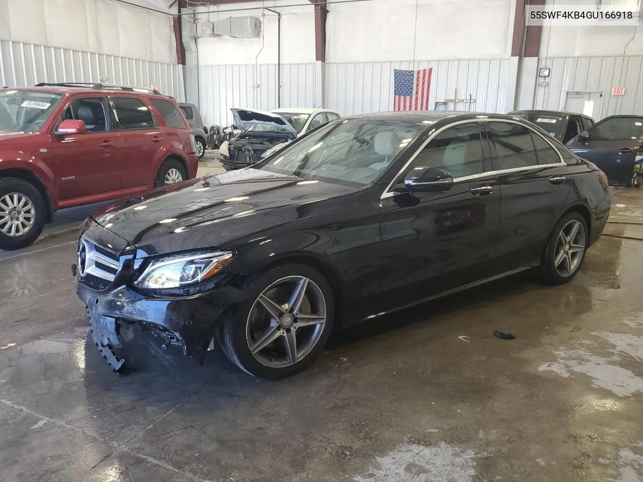 2016 Mercedes-Benz C 300 4Matic VIN: 55SWF4KB4GU166918 Lot: 58352364