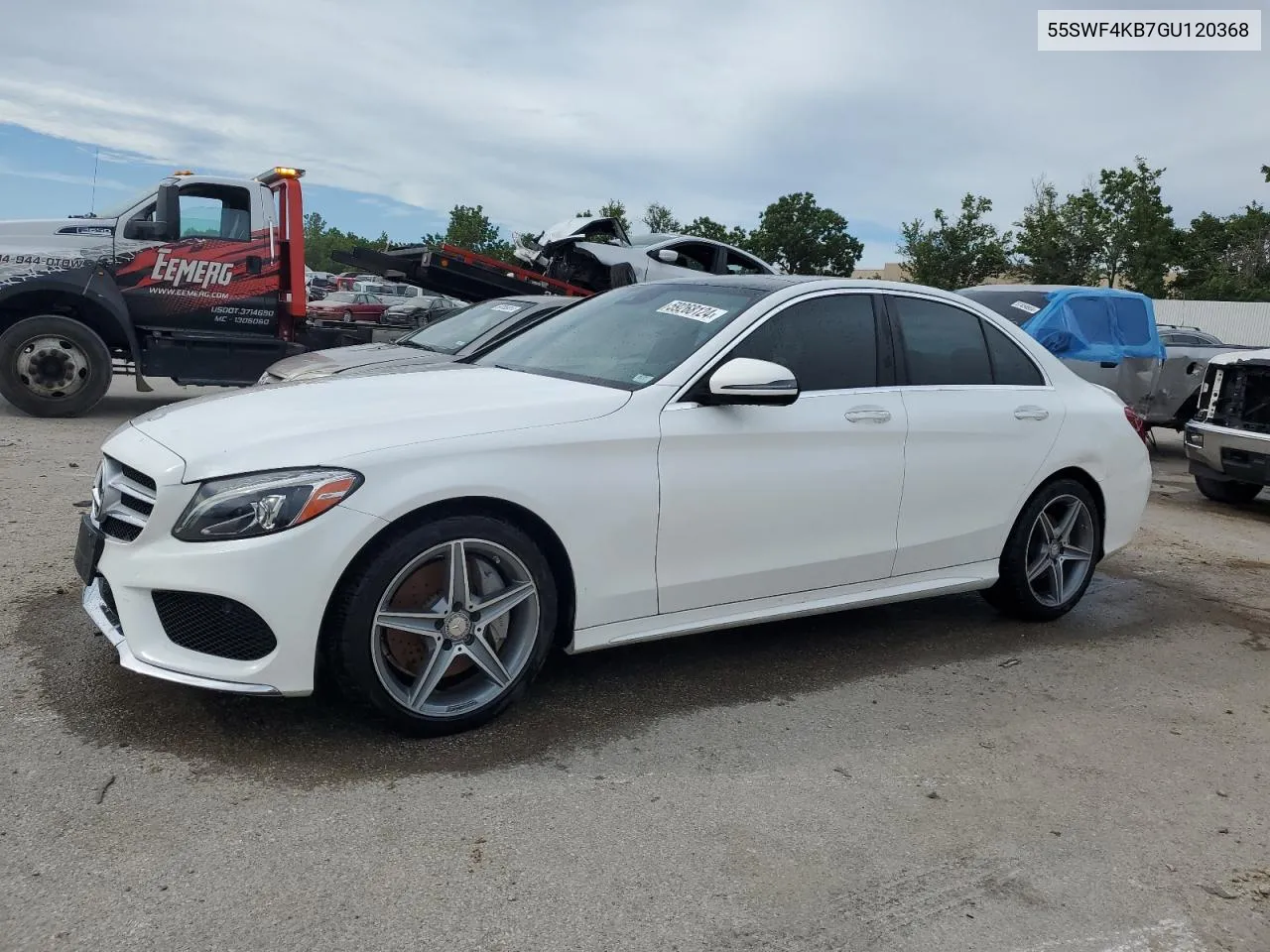 2016 Mercedes-Benz C 300 4Matic VIN: 55SWF4KB7GU120368 Lot: 59268124