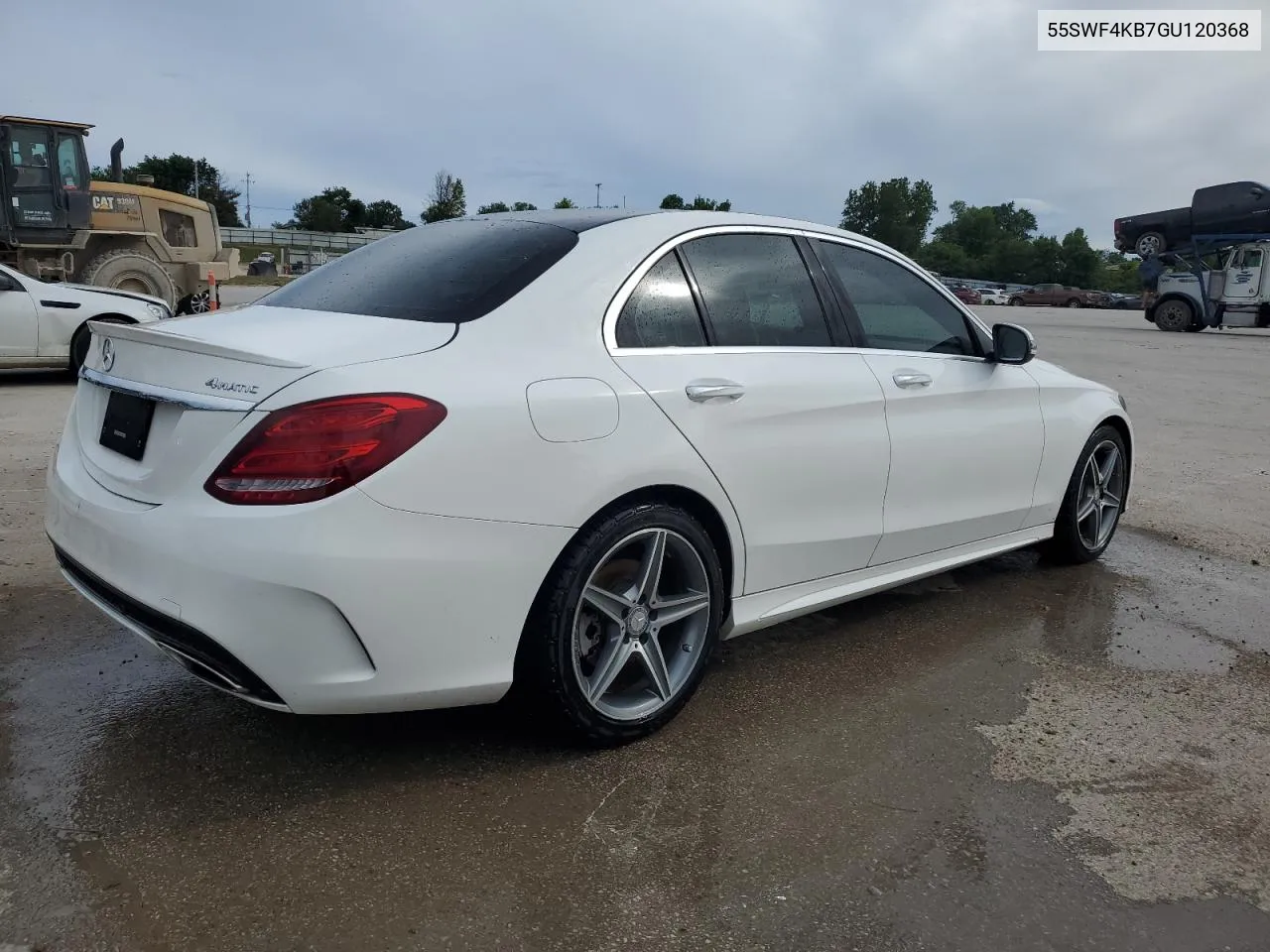 2016 Mercedes-Benz C 300 4Matic VIN: 55SWF4KB7GU120368 Lot: 59268124