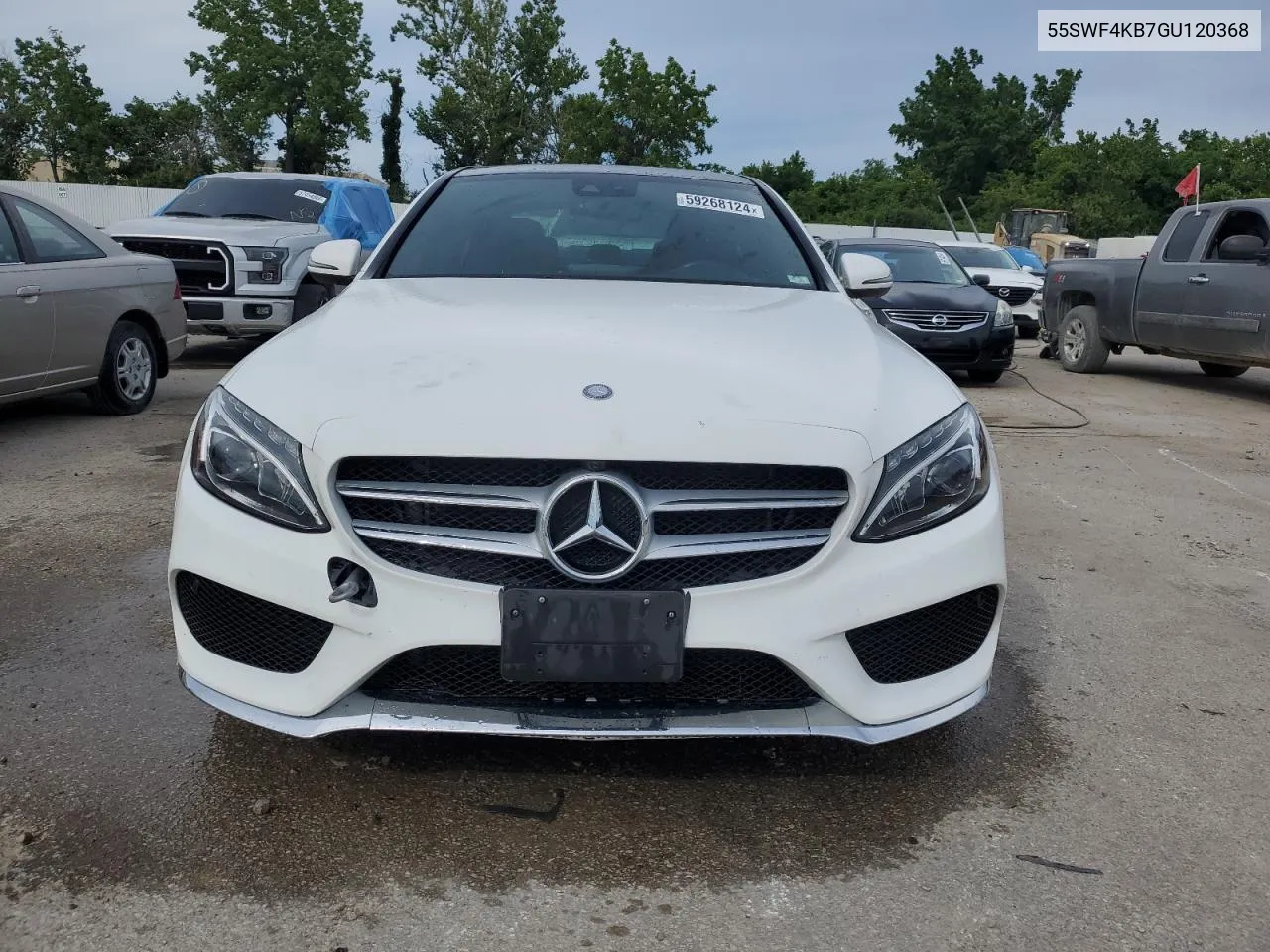 2016 Mercedes-Benz C 300 4Matic VIN: 55SWF4KB7GU120368 Lot: 59268124