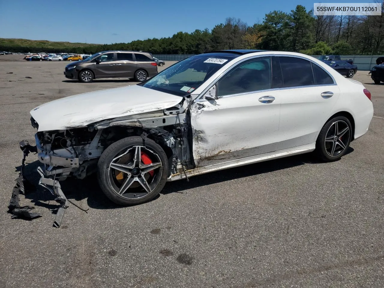 2016 Mercedes-Benz C 300 4Matic VIN: 55SWF4KB7GU112061 Lot: 60470794