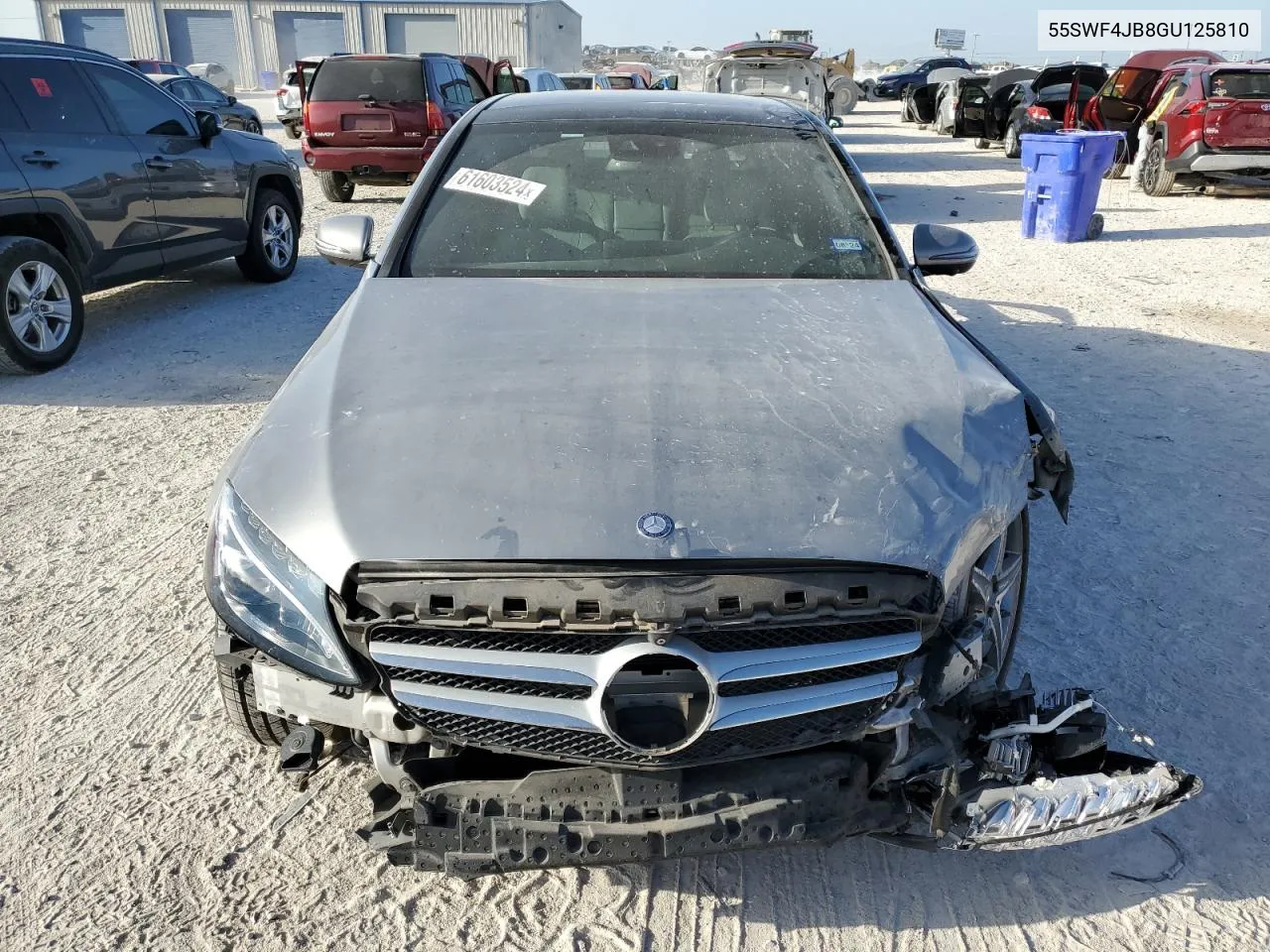 2016 Mercedes-Benz C 300 VIN: 55SWF4JB8GU125810 Lot: 61603524