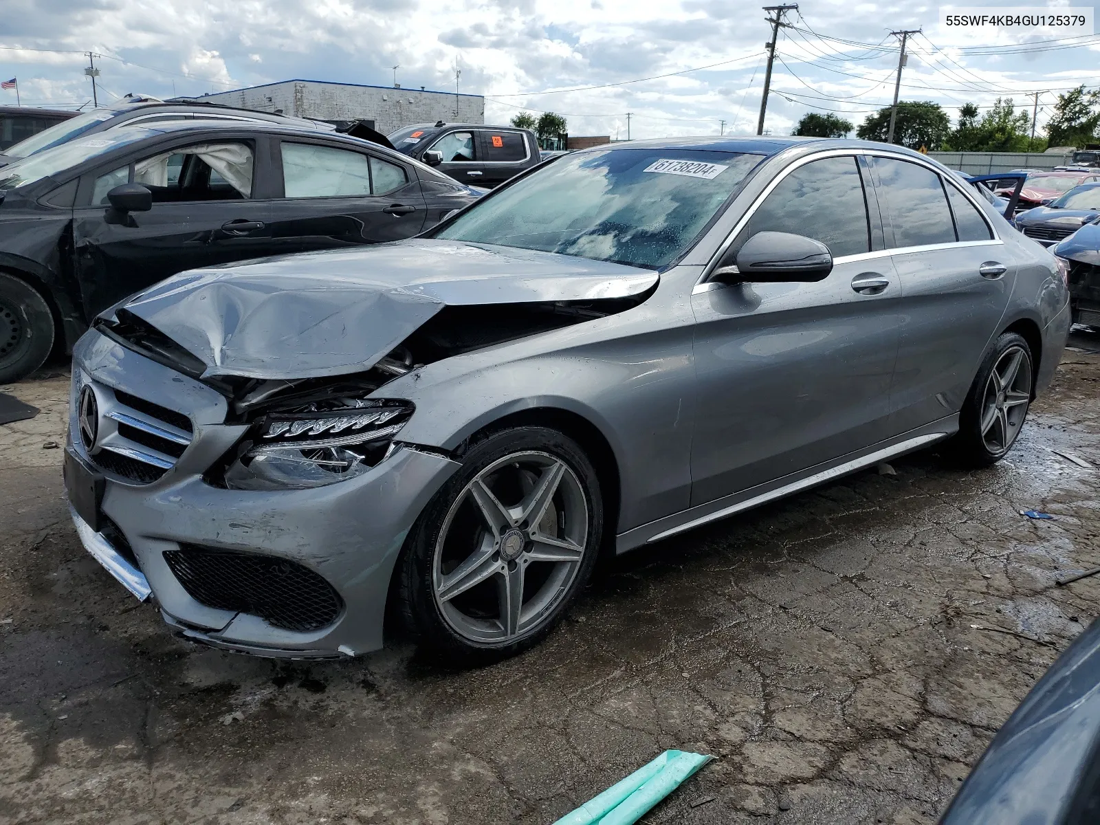 2016 Mercedes-Benz C 300 4Matic VIN: 55SWF4KB4GU125379 Lot: 61738204