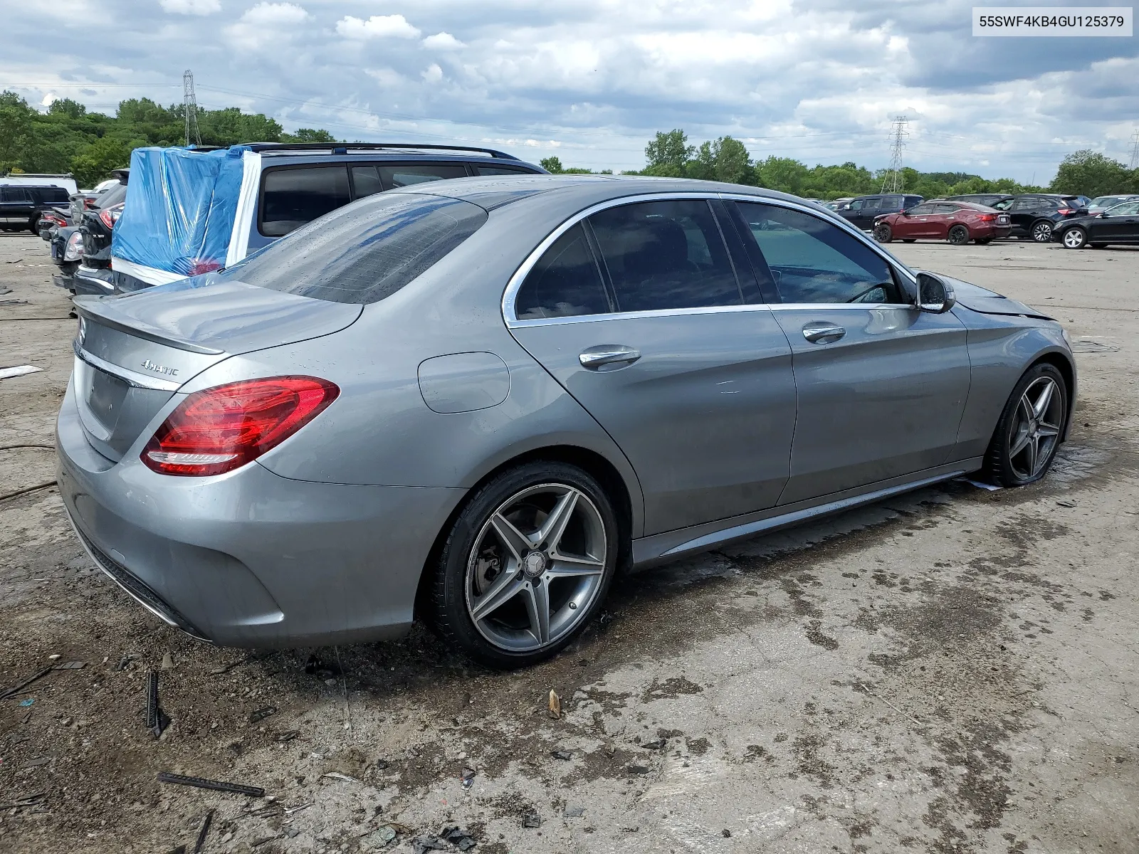 2016 Mercedes-Benz C 300 4Matic VIN: 55SWF4KB4GU125379 Lot: 61738204