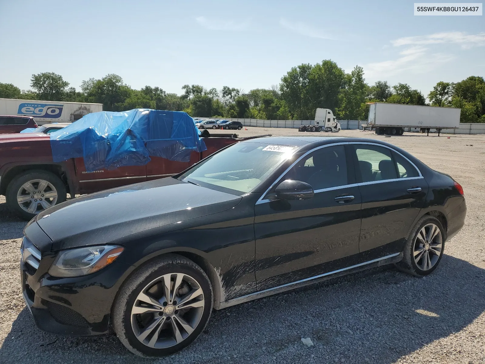 2016 Mercedes-Benz C 300 4Matic VIN: 55SWF4KB8GU126437 Lot: 64585074