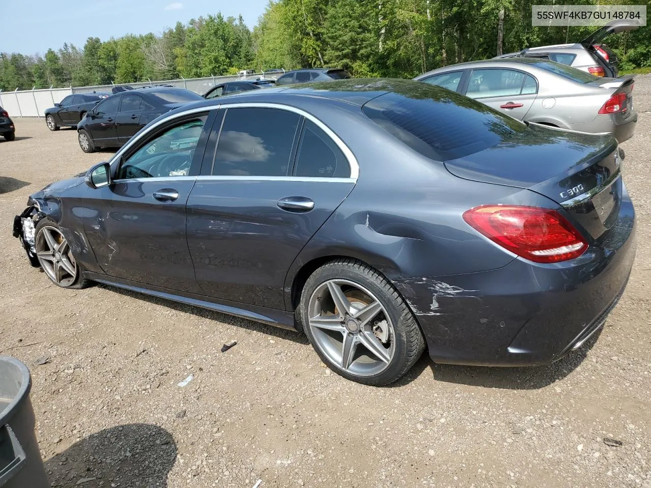 2016 Mercedes-Benz C 300 4Matic VIN: 55SWF4KB7GU148784 Lot: 64997634