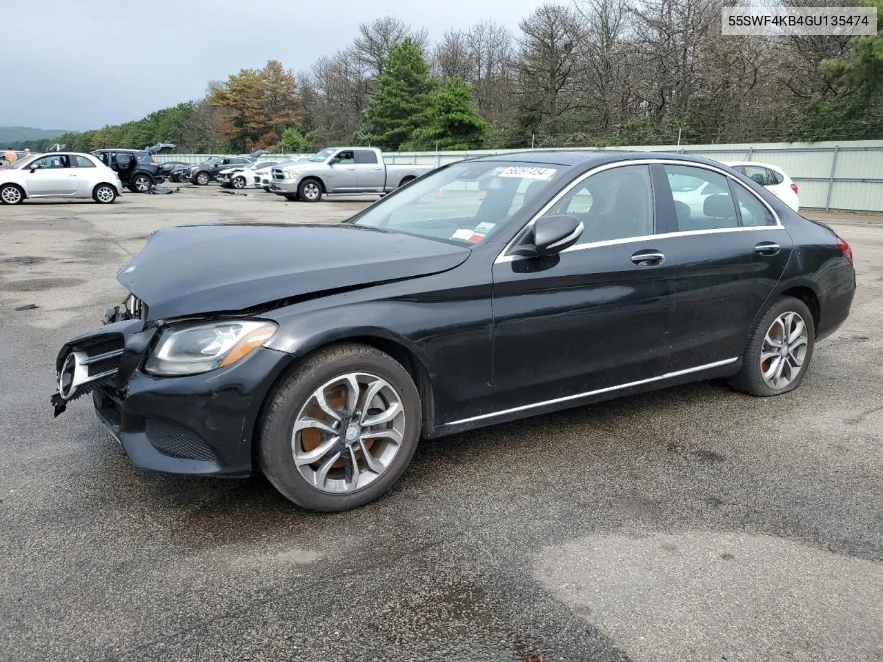 2016 Mercedes-Benz C 300 4Matic VIN: 55SWF4KB4GU135474 Lot: 66097454