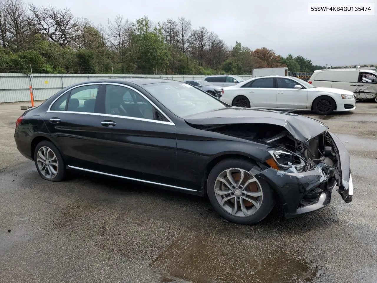 2016 Mercedes-Benz C 300 4Matic VIN: 55SWF4KB4GU135474 Lot: 66097454