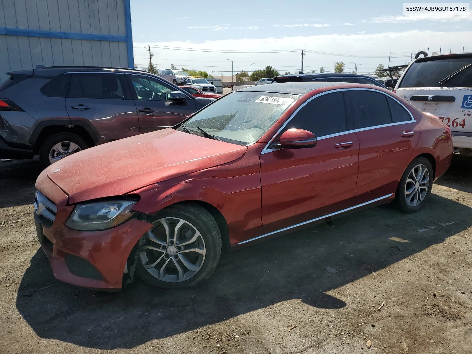 2016 Mercedes-Benz C 300 VIN: 55SWF4JB9GU157178 Lot: 66901694