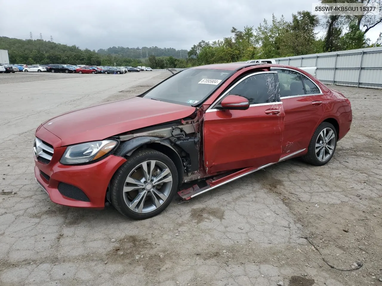 2016 Mercedes-Benz C 300 4Matic VIN: 55SWF4KB5GU115377 Lot: 67895904