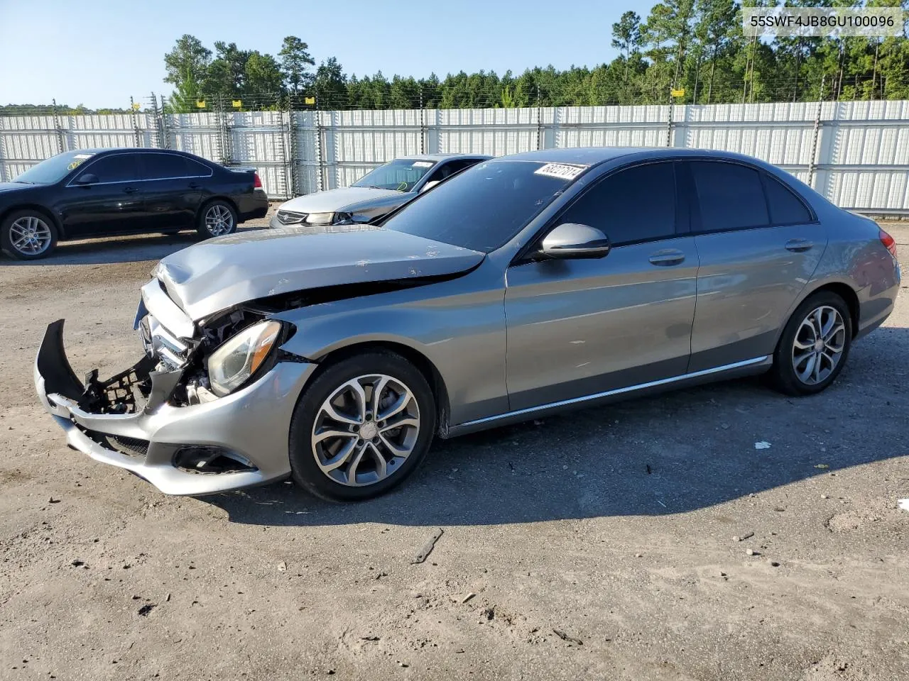 2016 Mercedes-Benz C 300 VIN: 55SWF4JB8GU100096 Lot: 68227014