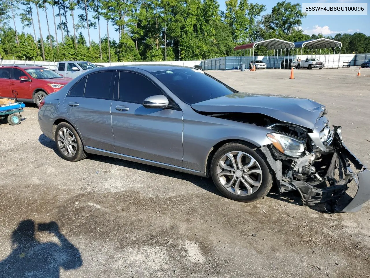 2016 Mercedes-Benz C 300 VIN: 55SWF4JB8GU100096 Lot: 68227014