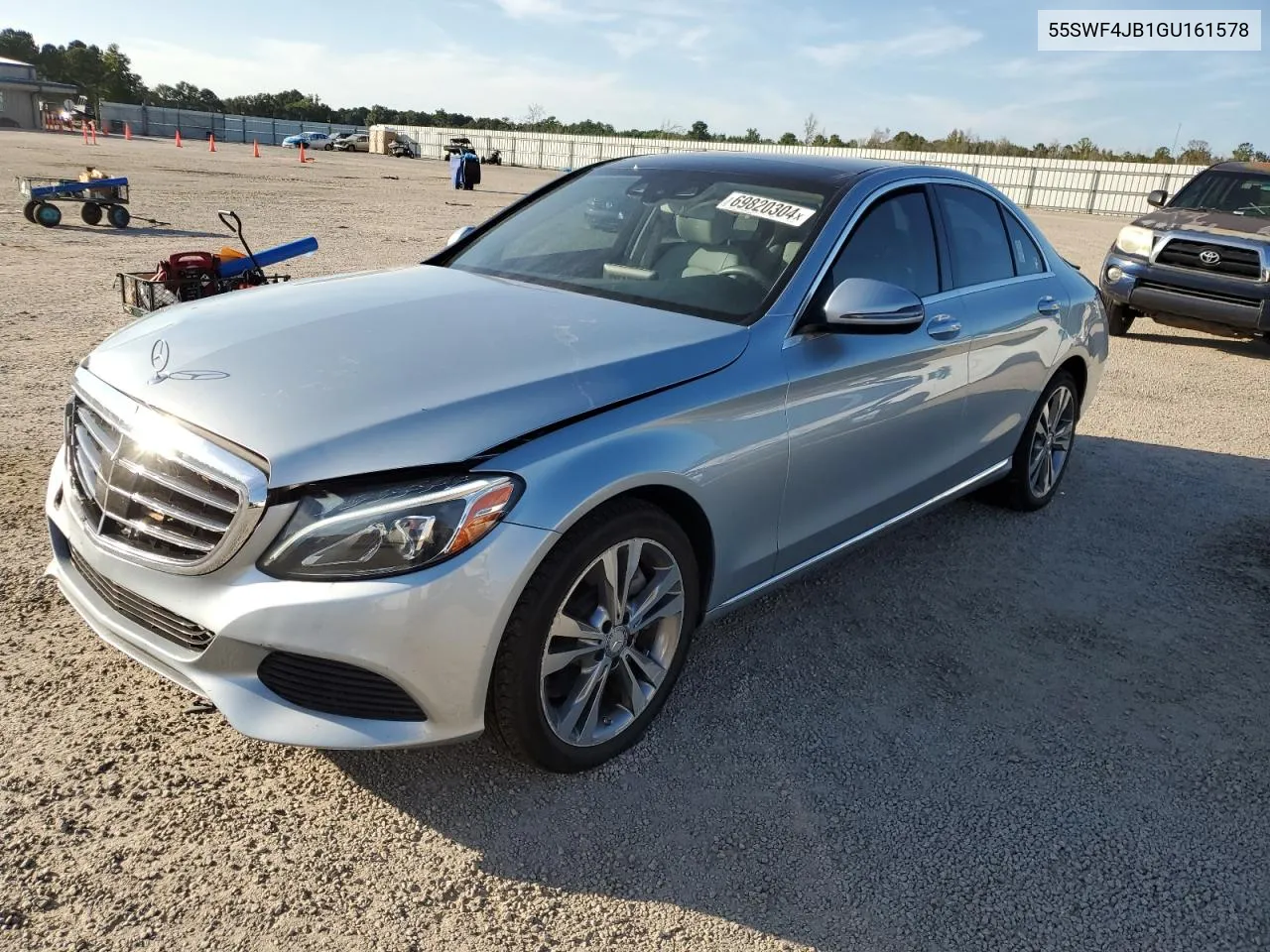 2016 Mercedes-Benz C 300 VIN: 55SWF4JB1GU161578 Lot: 69820304