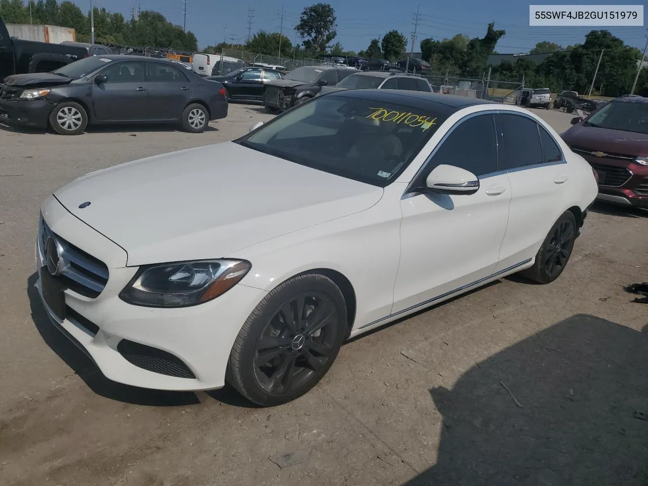 2016 Mercedes-Benz C 300 VIN: 55SWF4JB2GU151979 Lot: 70011054