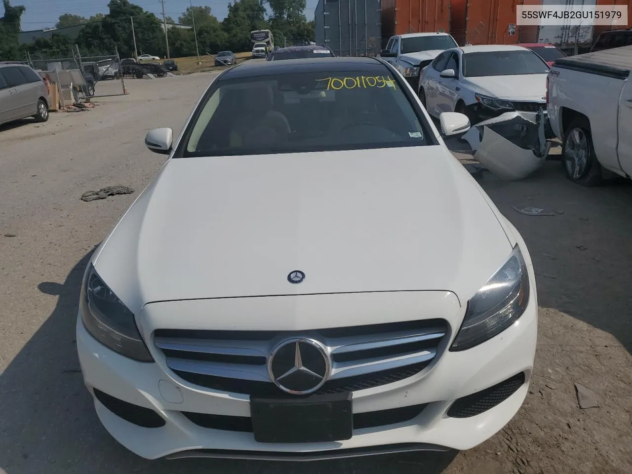 2016 Mercedes-Benz C 300 VIN: 55SWF4JB2GU151979 Lot: 70011054