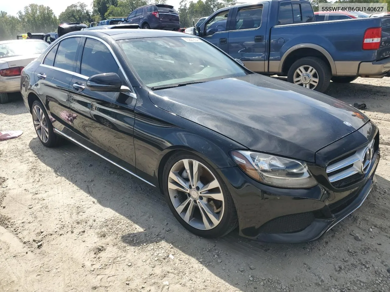 2016 Mercedes-Benz C 300 4Matic VIN: 55SWF4KB6GU140627 Lot: 70227234