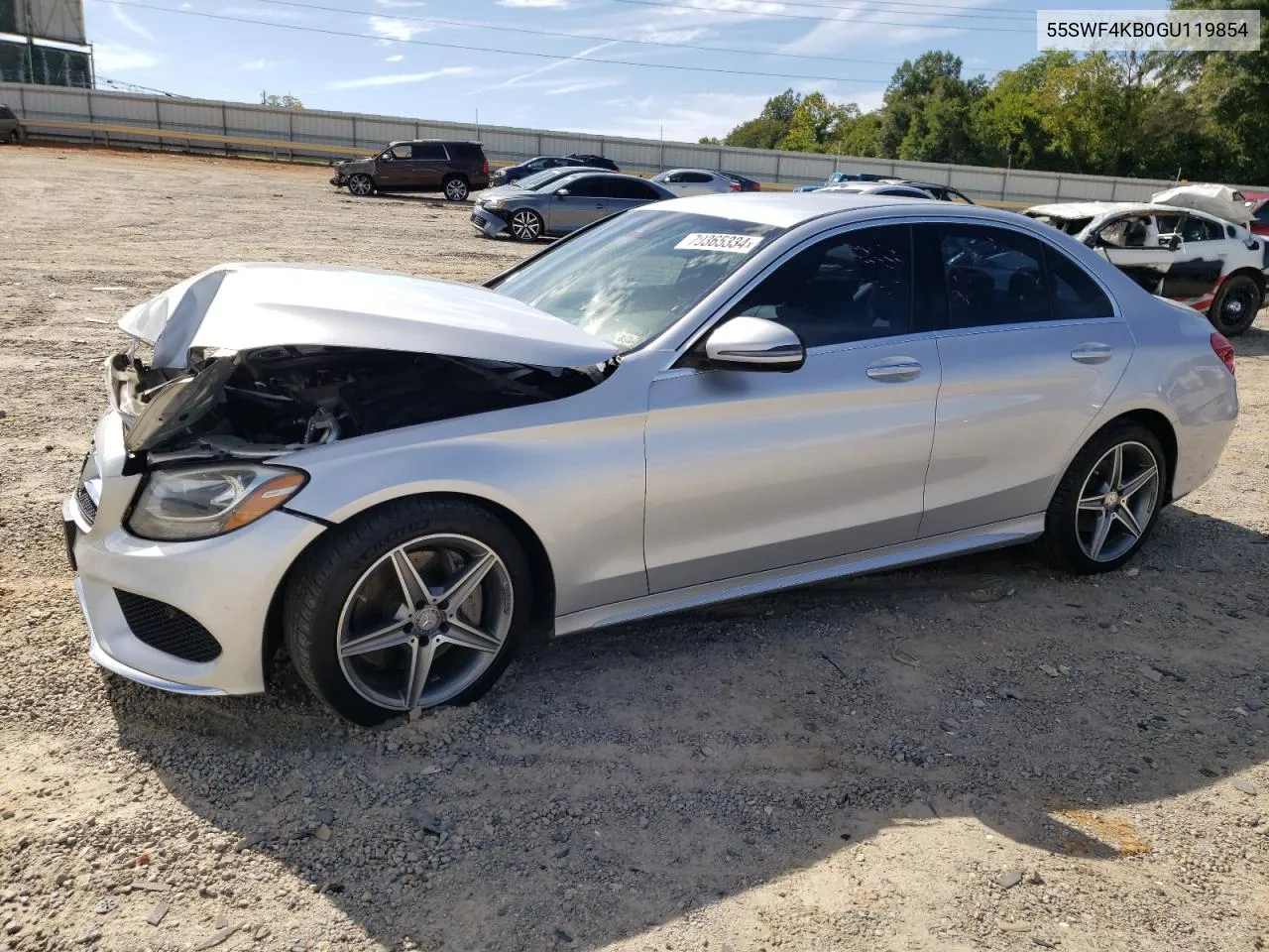 2016 Mercedes-Benz C 300 4Matic VIN: 55SWF4KB0GU119854 Lot: 70365334