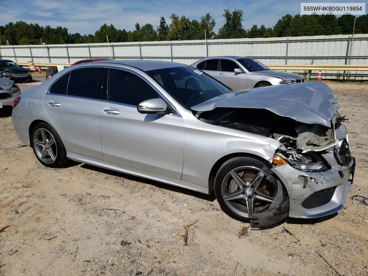 2016 Mercedes-Benz C 300 4Matic VIN: 55SWF4KB0GU119854 Lot: 70365334