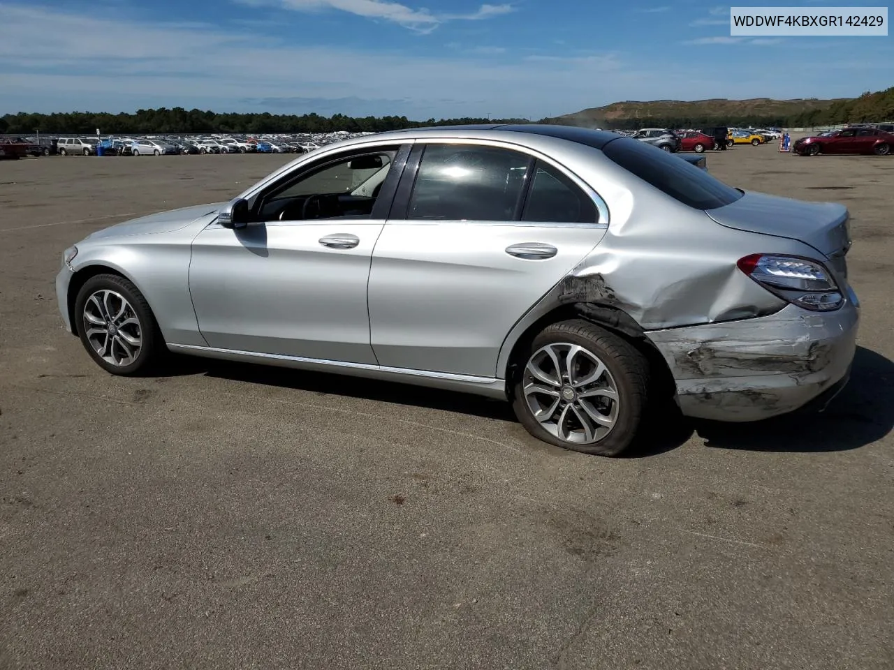 2016 Mercedes-Benz C 300 4Matic VIN: WDDWF4KBXGR142429 Lot: 70695824