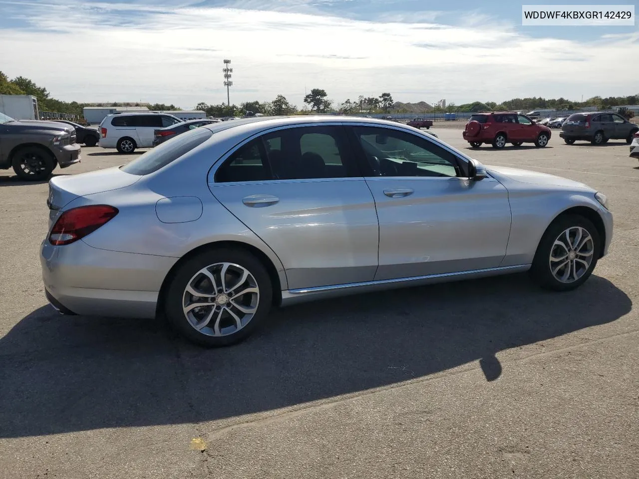 2016 Mercedes-Benz C 300 4Matic VIN: WDDWF4KBXGR142429 Lot: 70695824