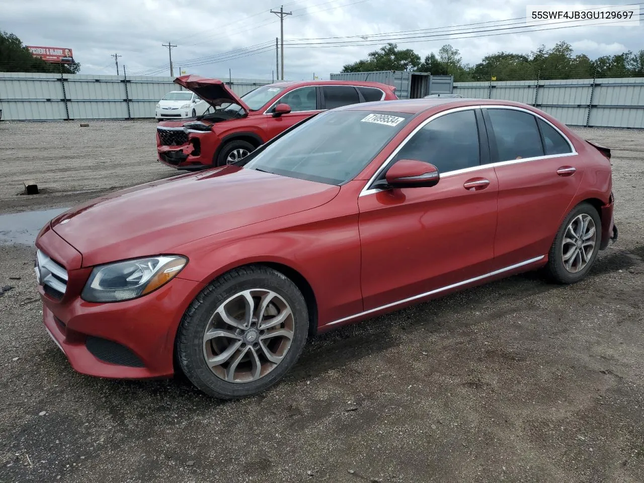 2016 Mercedes-Benz C 300 VIN: 55SWF4JB3GU129697 Lot: 71099534