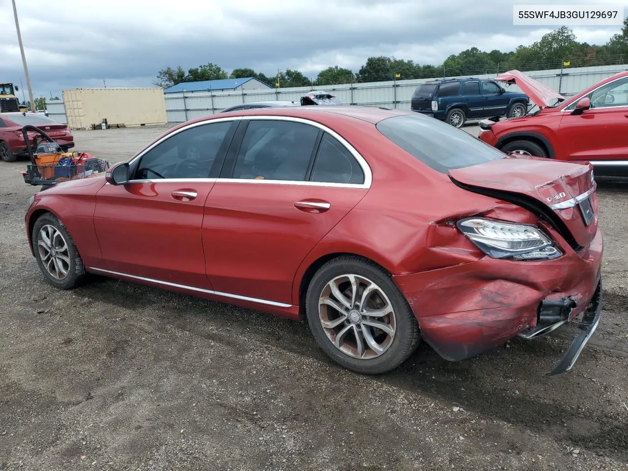 2016 Mercedes-Benz C 300 VIN: 55SWF4JB3GU129697 Lot: 71099534