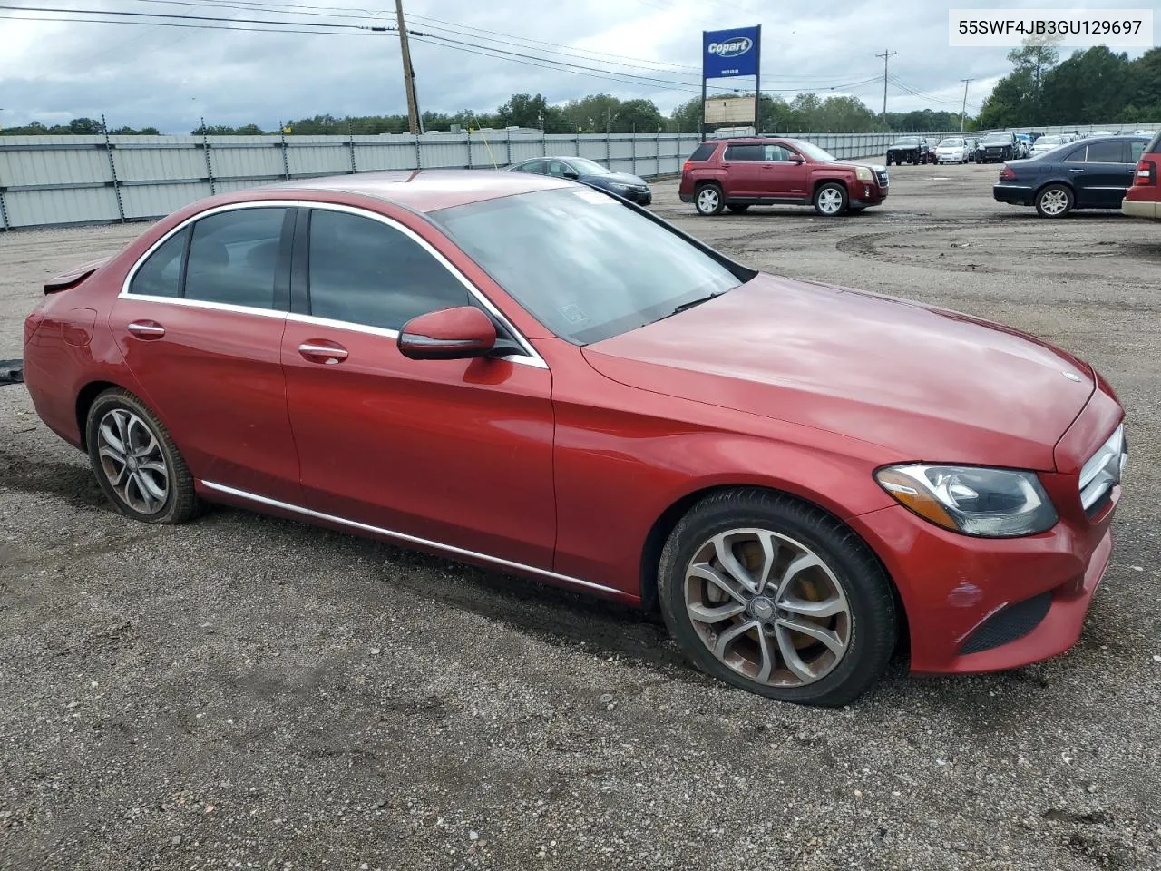 2016 Mercedes-Benz C 300 VIN: 55SWF4JB3GU129697 Lot: 71099534