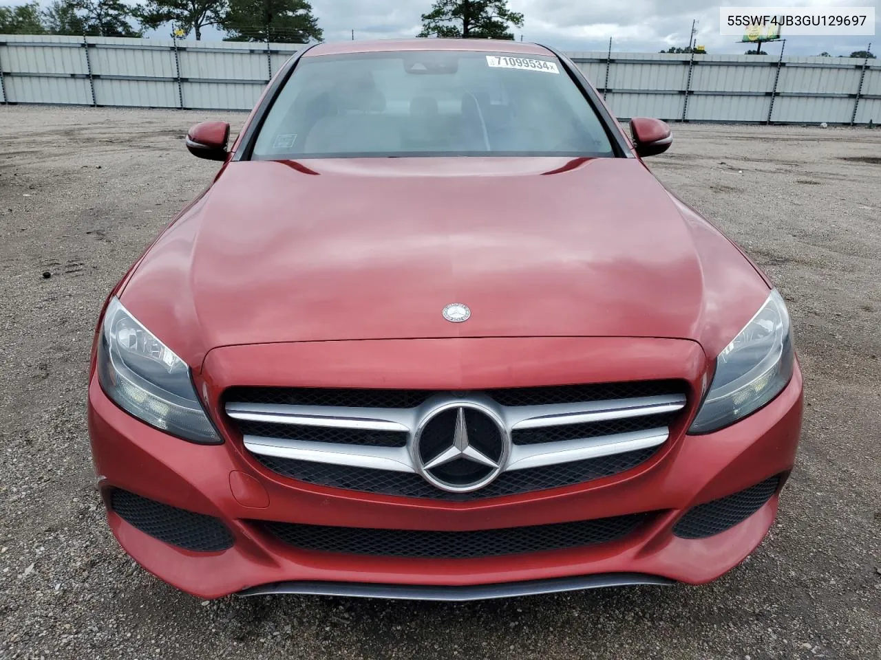 2016 Mercedes-Benz C 300 VIN: 55SWF4JB3GU129697 Lot: 71099534