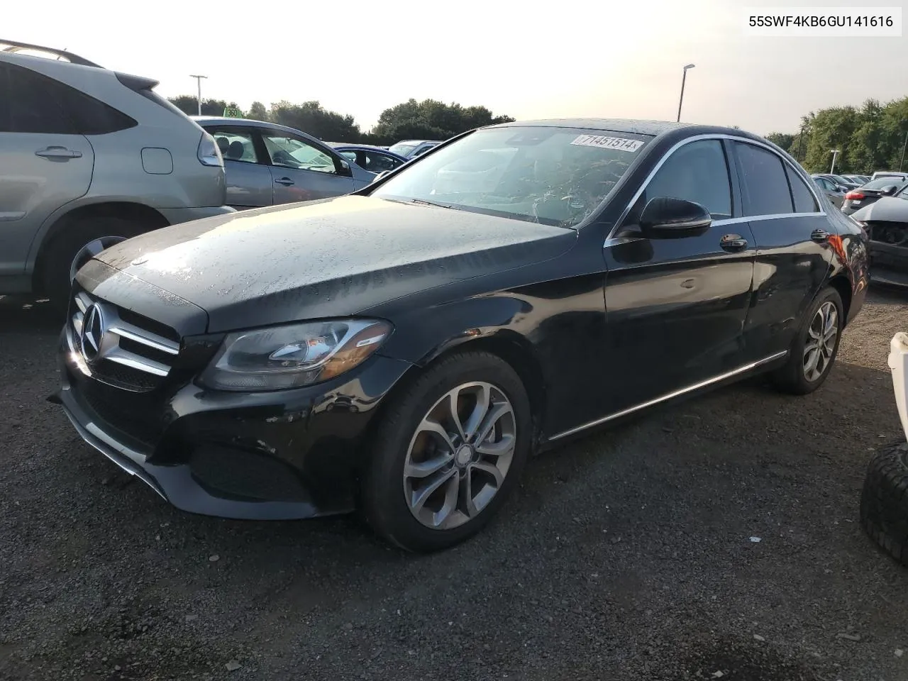 2016 Mercedes-Benz C 300 4Matic VIN: 55SWF4KB6GU141616 Lot: 71451514