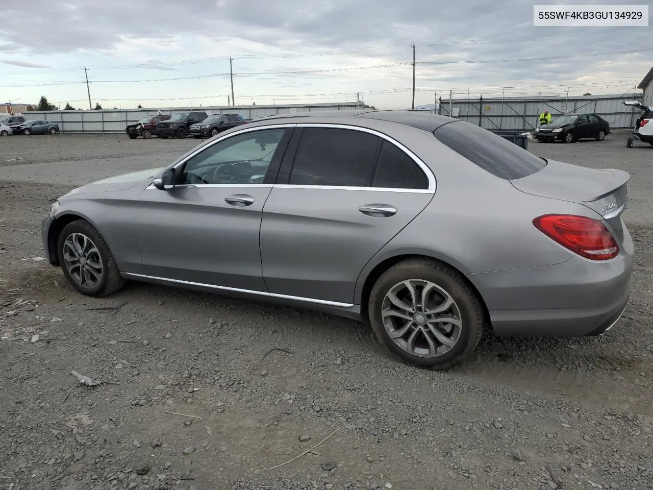 2016 Mercedes-Benz C 300 4Matic VIN: 55SWF4KB3GU134929 Lot: 71489874