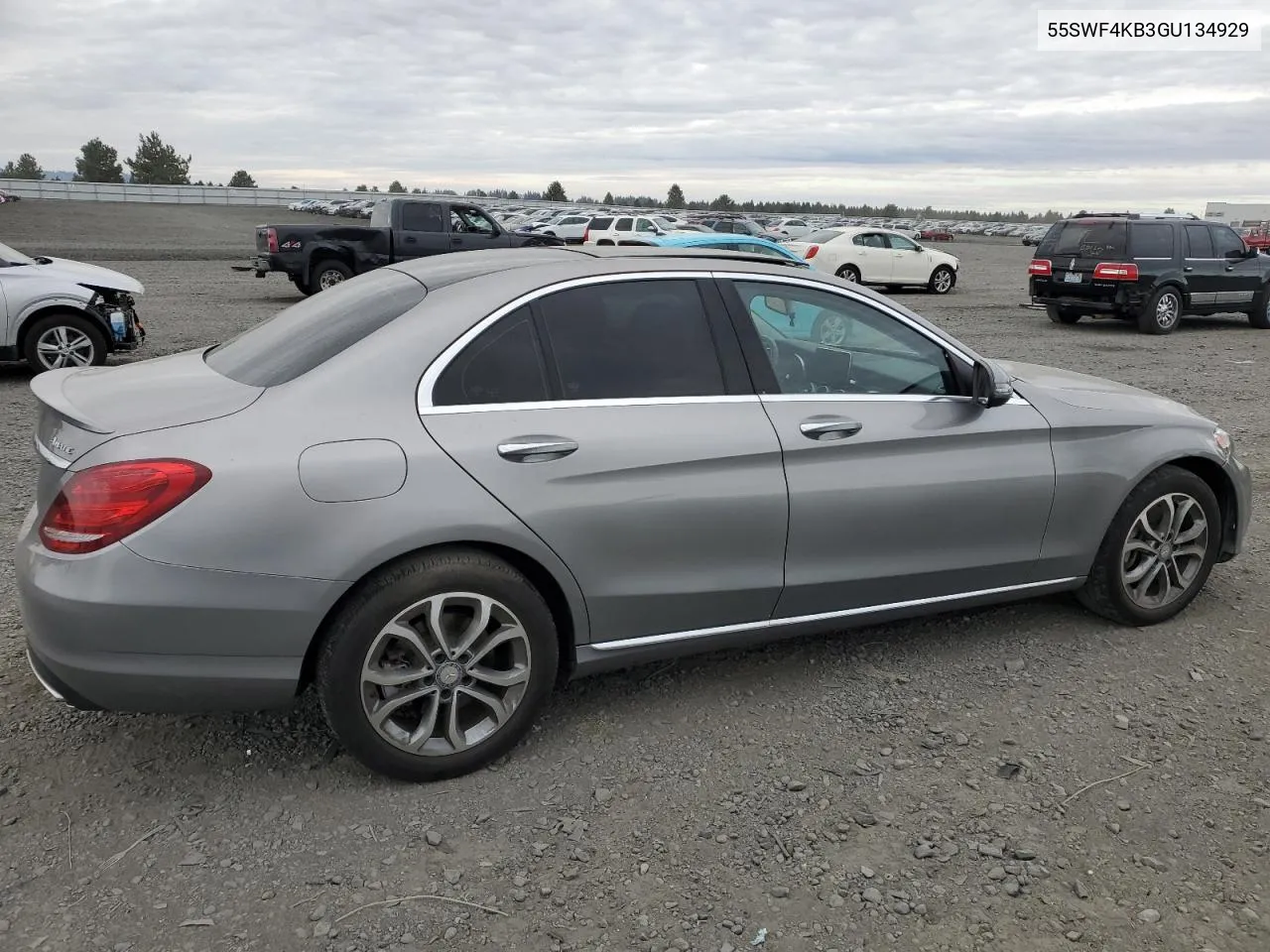 2016 Mercedes-Benz C 300 4Matic VIN: 55SWF4KB3GU134929 Lot: 71489874