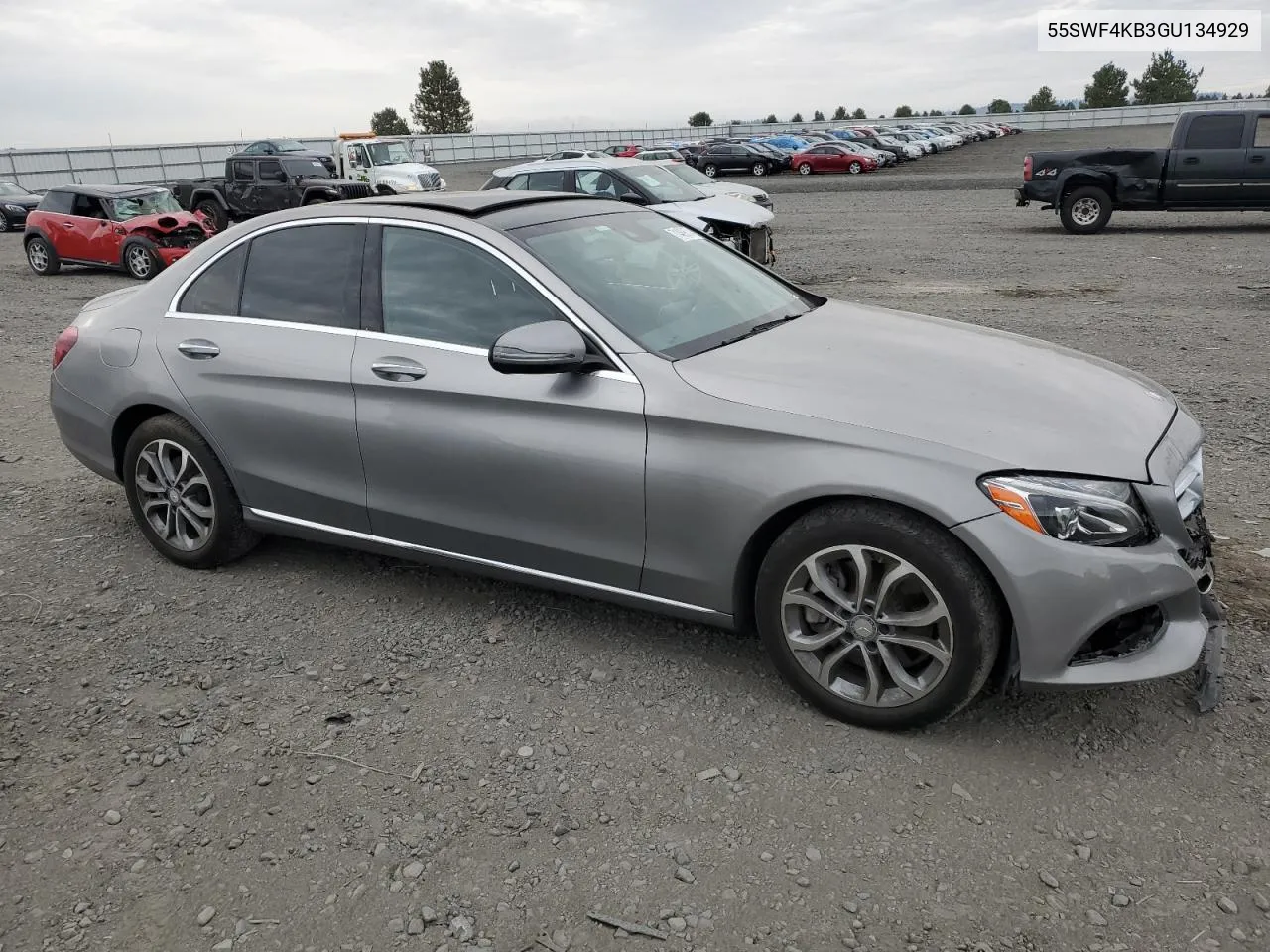 2016 Mercedes-Benz C 300 4Matic VIN: 55SWF4KB3GU134929 Lot: 71489874