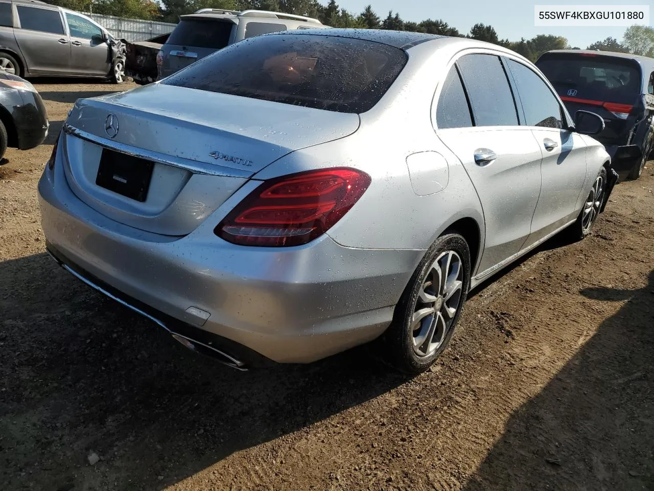 2016 Mercedes-Benz C 300 4Matic VIN: 55SWF4KBXGU101880 Lot: 71970284