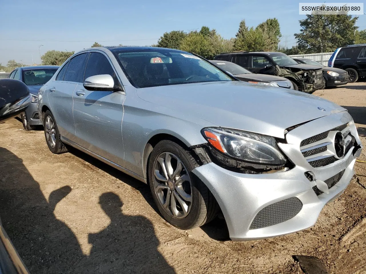 2016 Mercedes-Benz C 300 4Matic VIN: 55SWF4KBXGU101880 Lot: 71970284