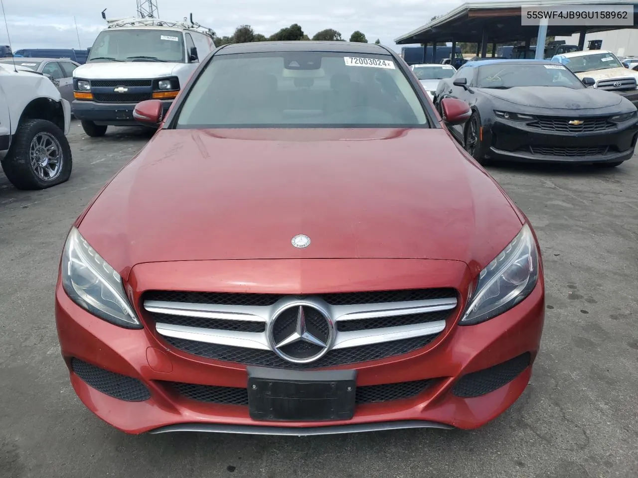 2016 Mercedes-Benz C 300 VIN: 55SWF4JB9GU158962 Lot: 72003024