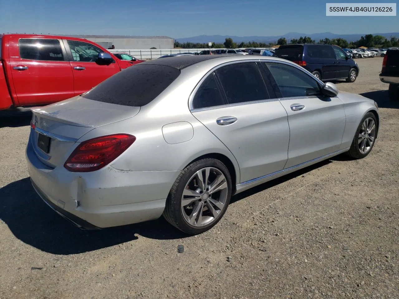 2016 Mercedes-Benz C 300 VIN: 55SWF4JB4GU126226 Lot: 72291914