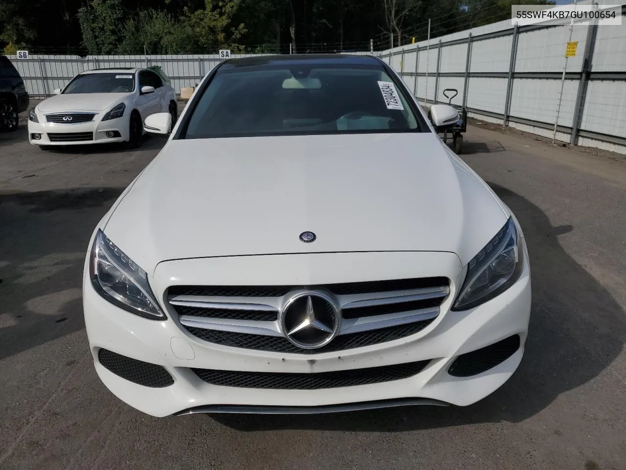 2016 Mercedes-Benz C 300 4Matic VIN: 55SWF4KB7GU100654 Lot: 72304834