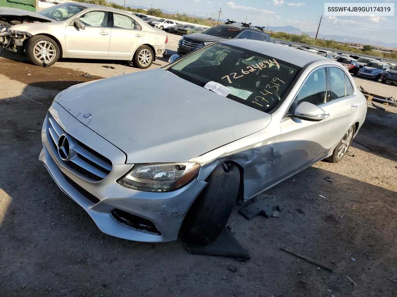 2016 Mercedes-Benz C 300 VIN: 55SWF4JB9GU174319 Lot: 72624894