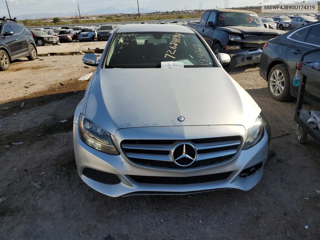 2016 Mercedes-Benz C 300 VIN: 55SWF4JB9GU174319 Lot: 72624894