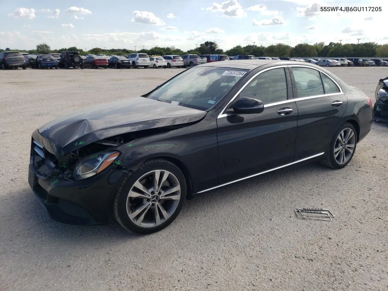 2016 Mercedes-Benz C 300 VIN: 55SWF4JB6GU117205 Lot: 72637264