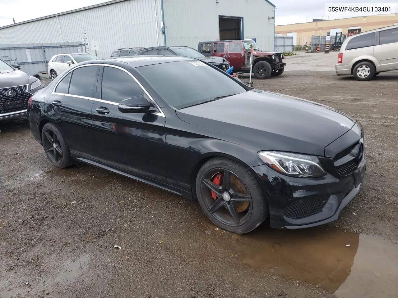 2016 Mercedes-Benz C 300 4Matic VIN: 55SWF4KB4GU103401 Lot: 72657924