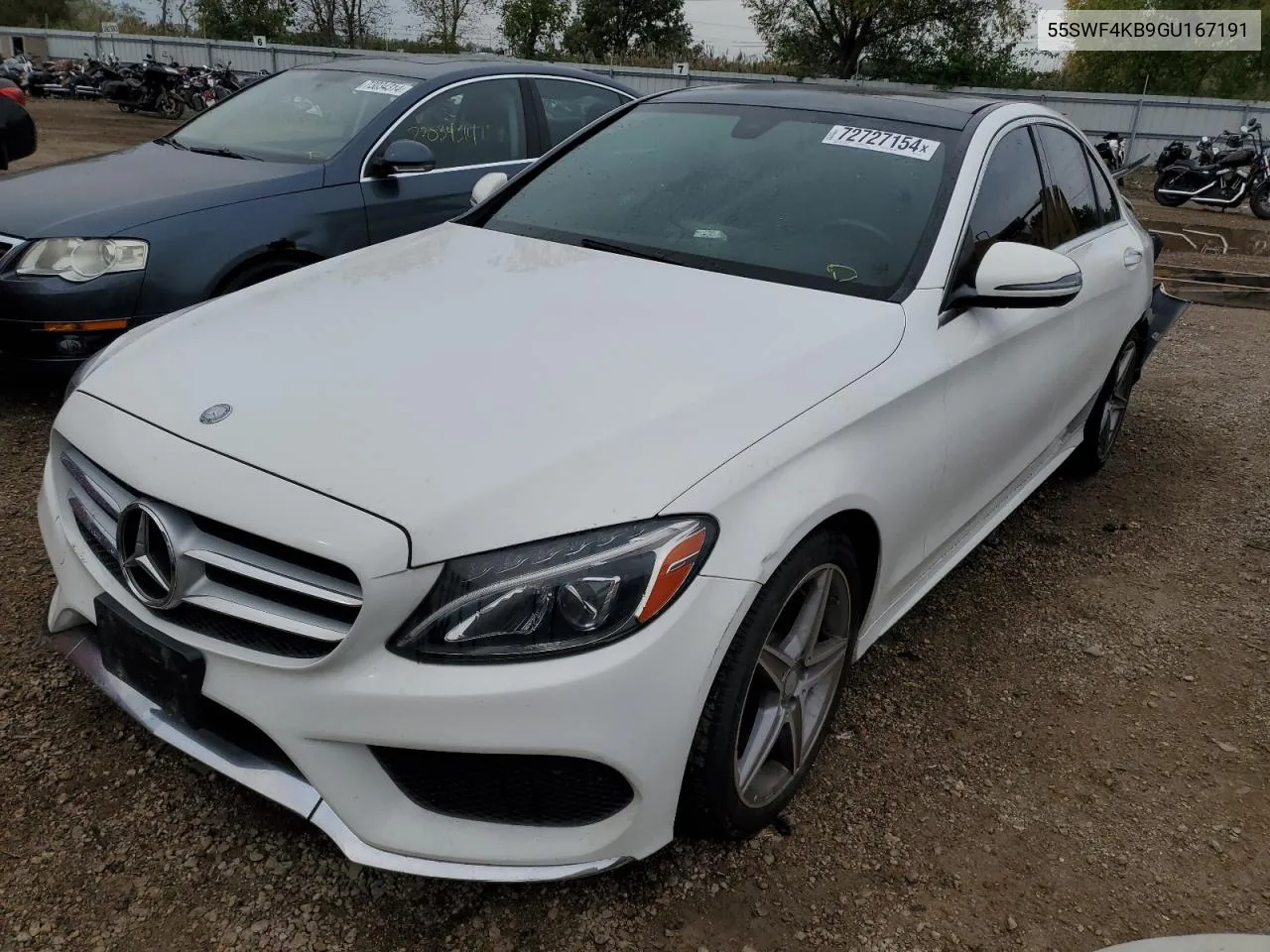 2016 Mercedes-Benz C 300 4Matic VIN: 55SWF4KB9GU167191 Lot: 72727154