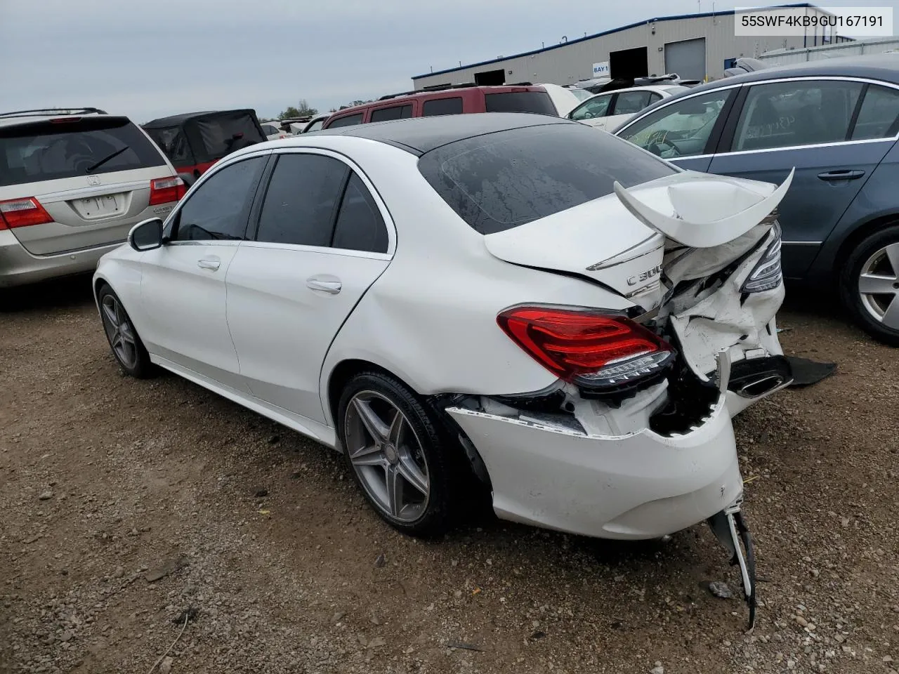 2016 Mercedes-Benz C 300 4Matic VIN: 55SWF4KB9GU167191 Lot: 72727154