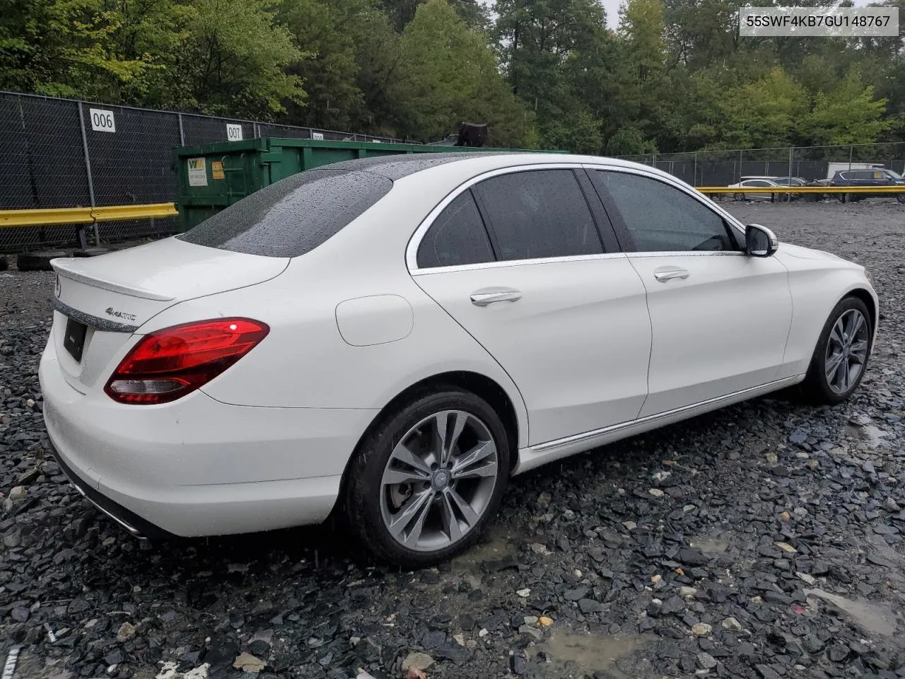 2016 Mercedes-Benz C 300 4Matic VIN: 55SWF4KB7GU148767 Lot: 72788204