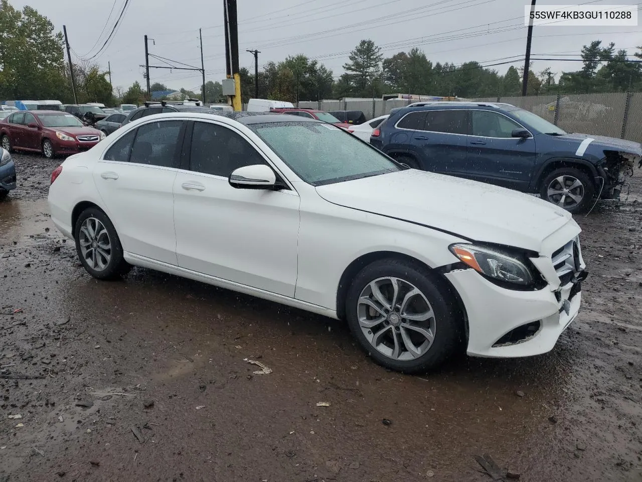 2016 Mercedes-Benz C 300 4Matic VIN: 55SWF4KB3GU110288 Lot: 73022904