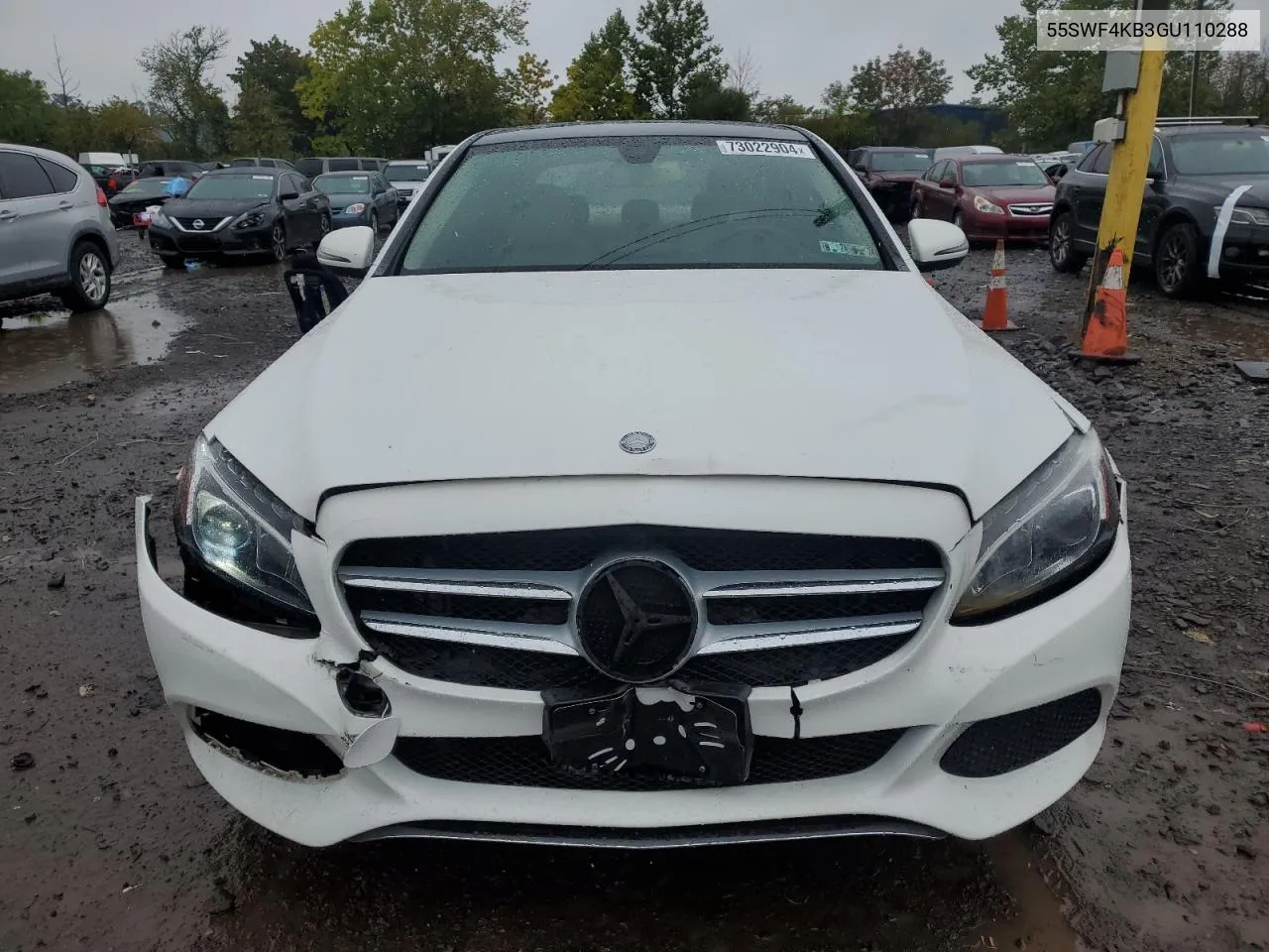 2016 Mercedes-Benz C 300 4Matic VIN: 55SWF4KB3GU110288 Lot: 73022904