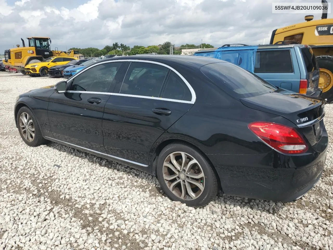 2016 Mercedes-Benz C 300 VIN: 55SWF4JB2GU109036 Lot: 73064004