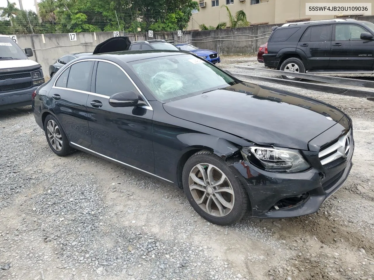 2016 Mercedes-Benz C 300 VIN: 55SWF4JB2GU109036 Lot: 73064004